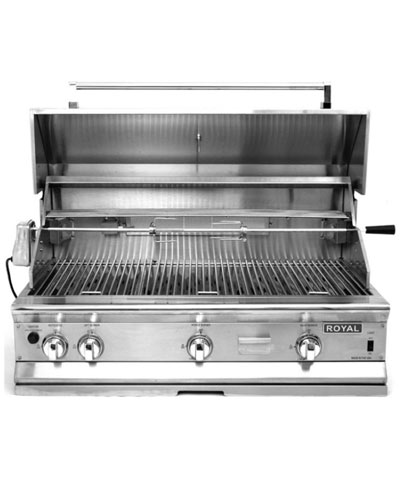 Royal Outdoor Grill, 42 inch wide, Stainless Steel, Smoker (NG)