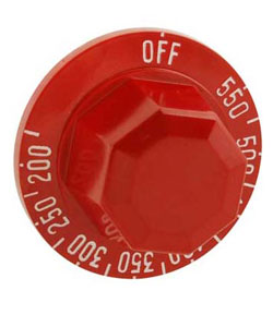Dial, Red, Thermostat (KX), for Wolf Griddles, ASA or MSA