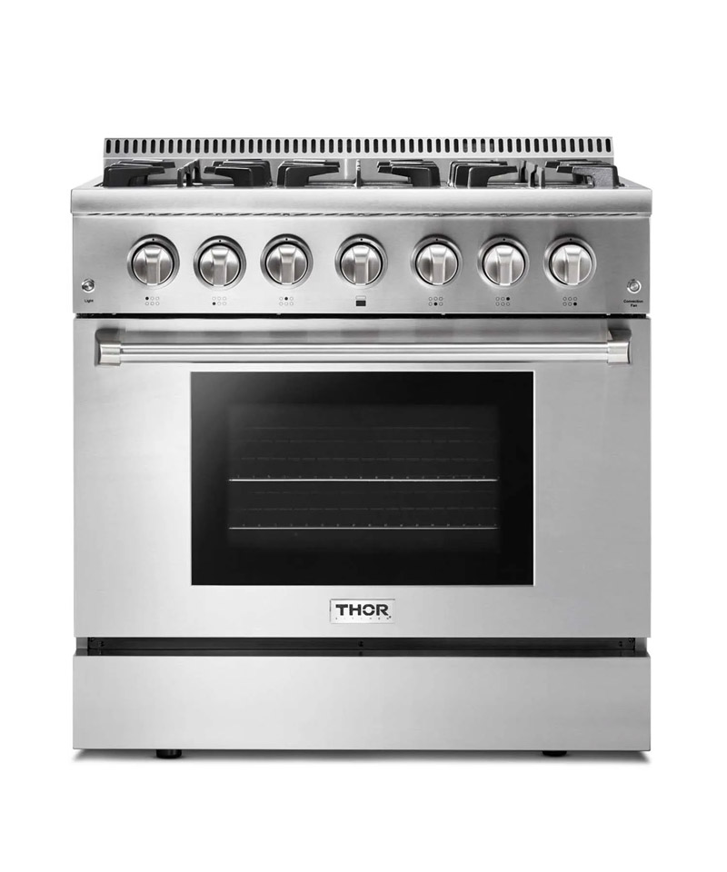THOR 36 inch Professional Dual Fuel, Electric Oven (Natural Gas)