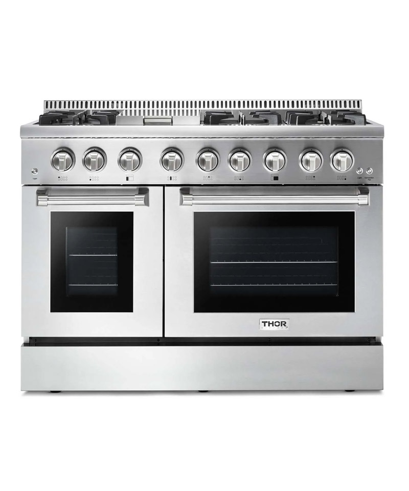 THOR 48 inch Professional Dual Fuel, 2 Electric Ovens (LP Ready)