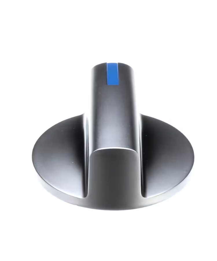 Knob, Chrome stainless knob with Blue Indicator