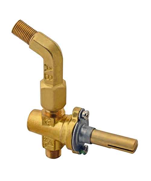 Top Burner Valve with angled inlet