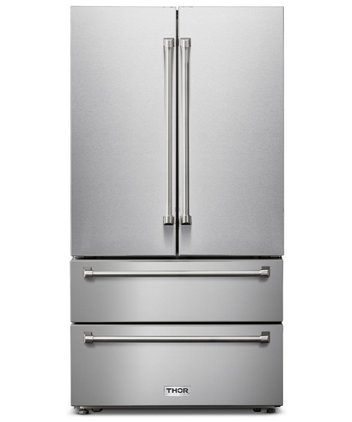 THOR Refrigerator with 2 Drawer Freezer, French Doors