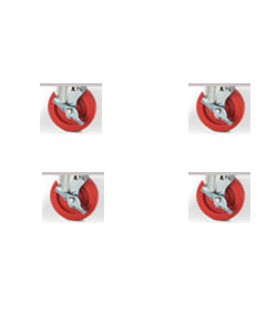 Caster Set for AR series: Red Wheel Casters, set of 4