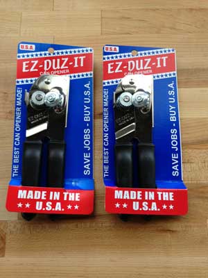 Two Swing Arm Can Openers, Made in USA, Heavy Duty, Black/Black