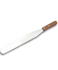 Flat Metal Crepe Turner 14 inch, wide blade, wood handle